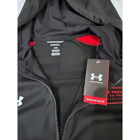 Under Armour Texas Tech Red Raiders Hoodie 1/4 Zip Pullover Mens LG NWT - Picture 4 of 6